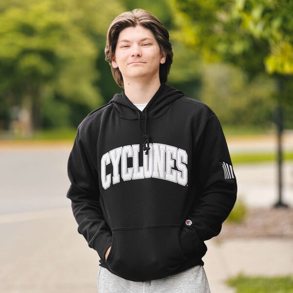Champion® Cyclones Vintage 5-Bar Black Hoodie